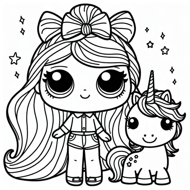 Desenho LOL Unicórnio para imprimir