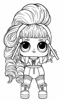 Boneca LOL Unicórnio para pintar