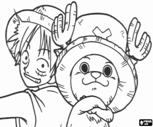 desenho luffy simples para criança