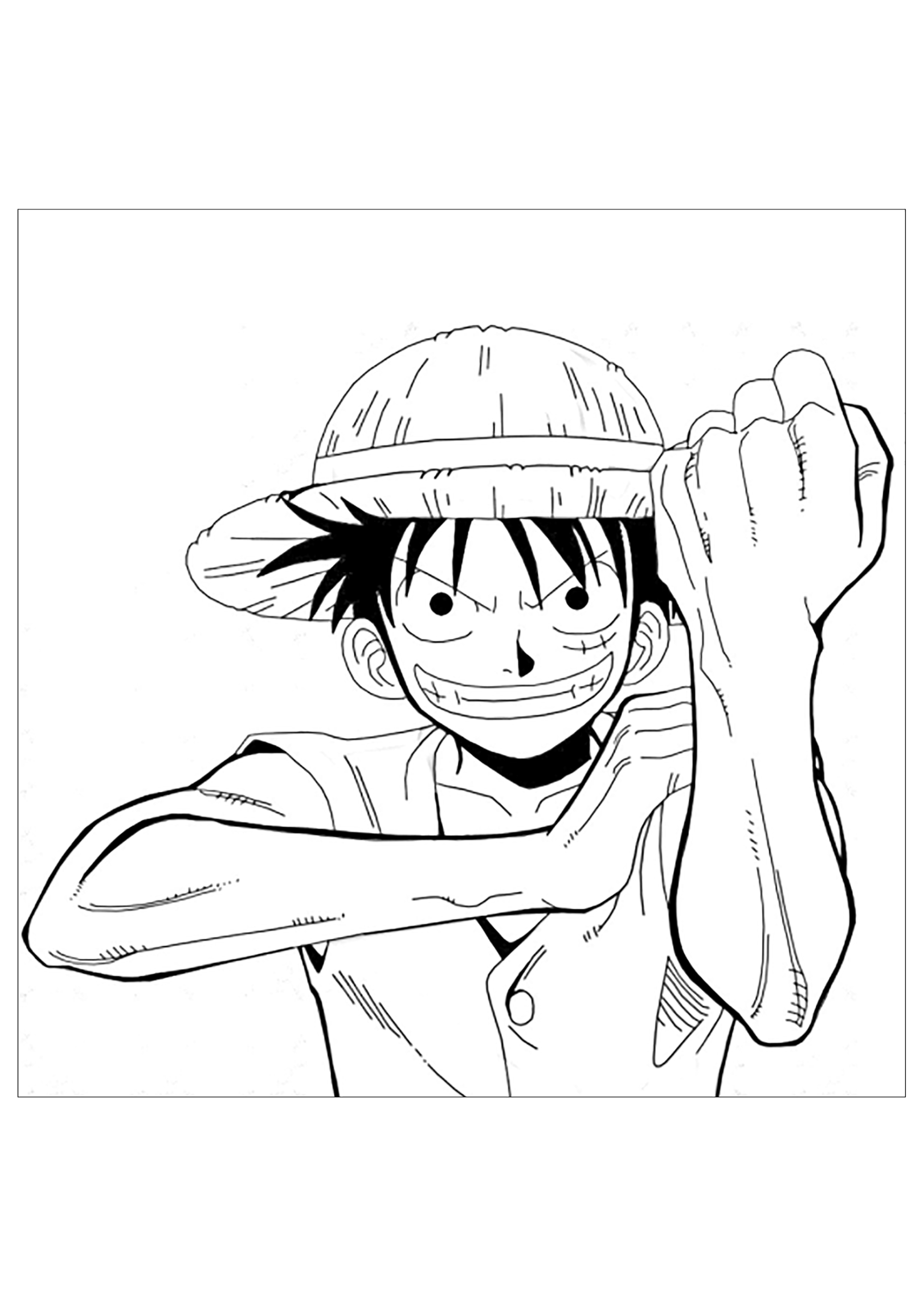 tutorial colorir luffy