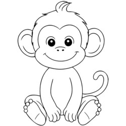 macaco para pintar e imprimir