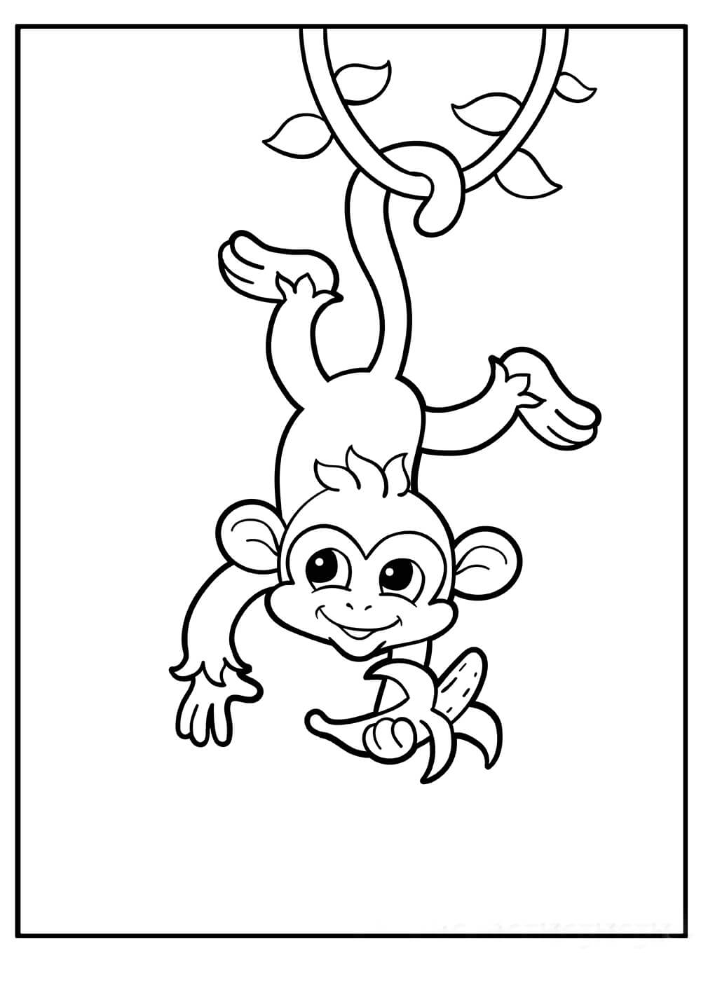 desenho de macaco para crianças