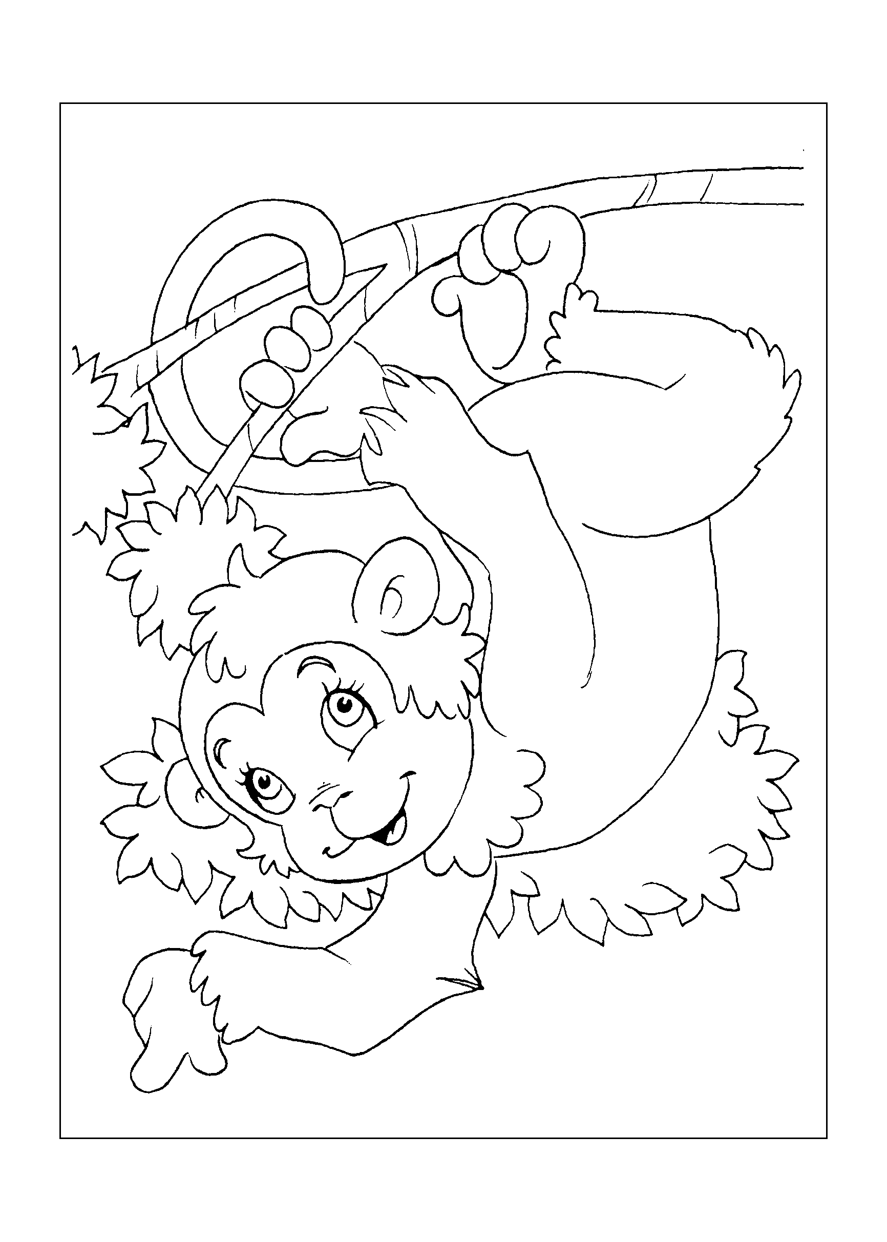 macaco desenho fácil para colorir