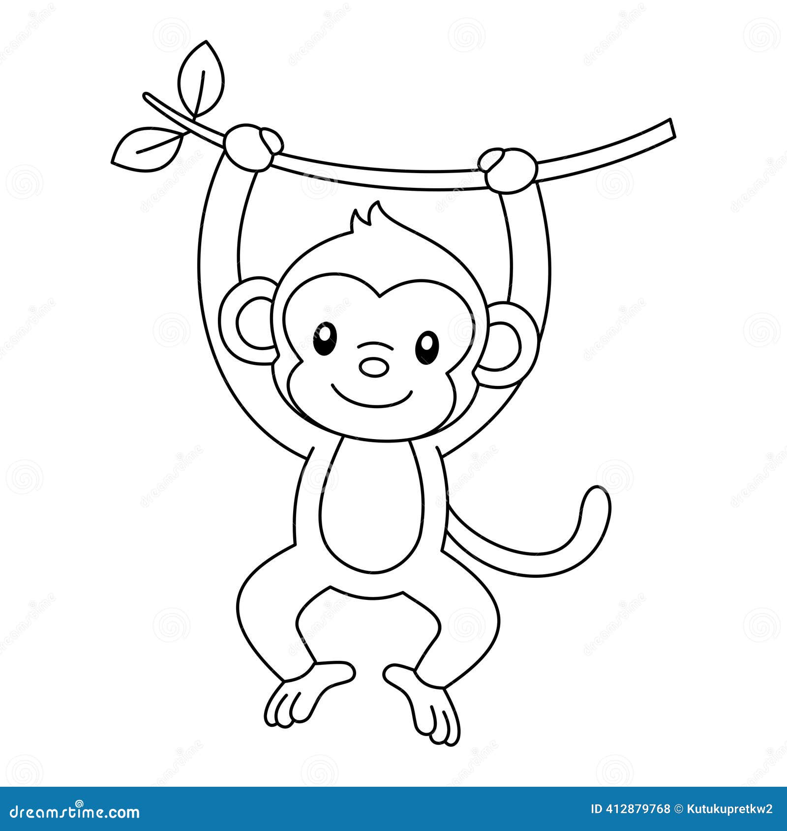 desenho de macaco filhote para colorir