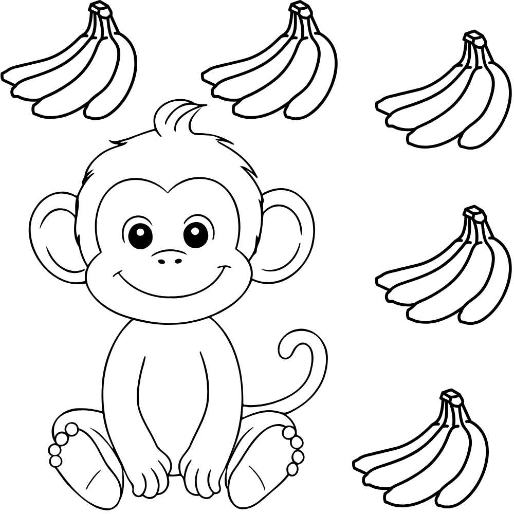 macaco para pintar e imprimir