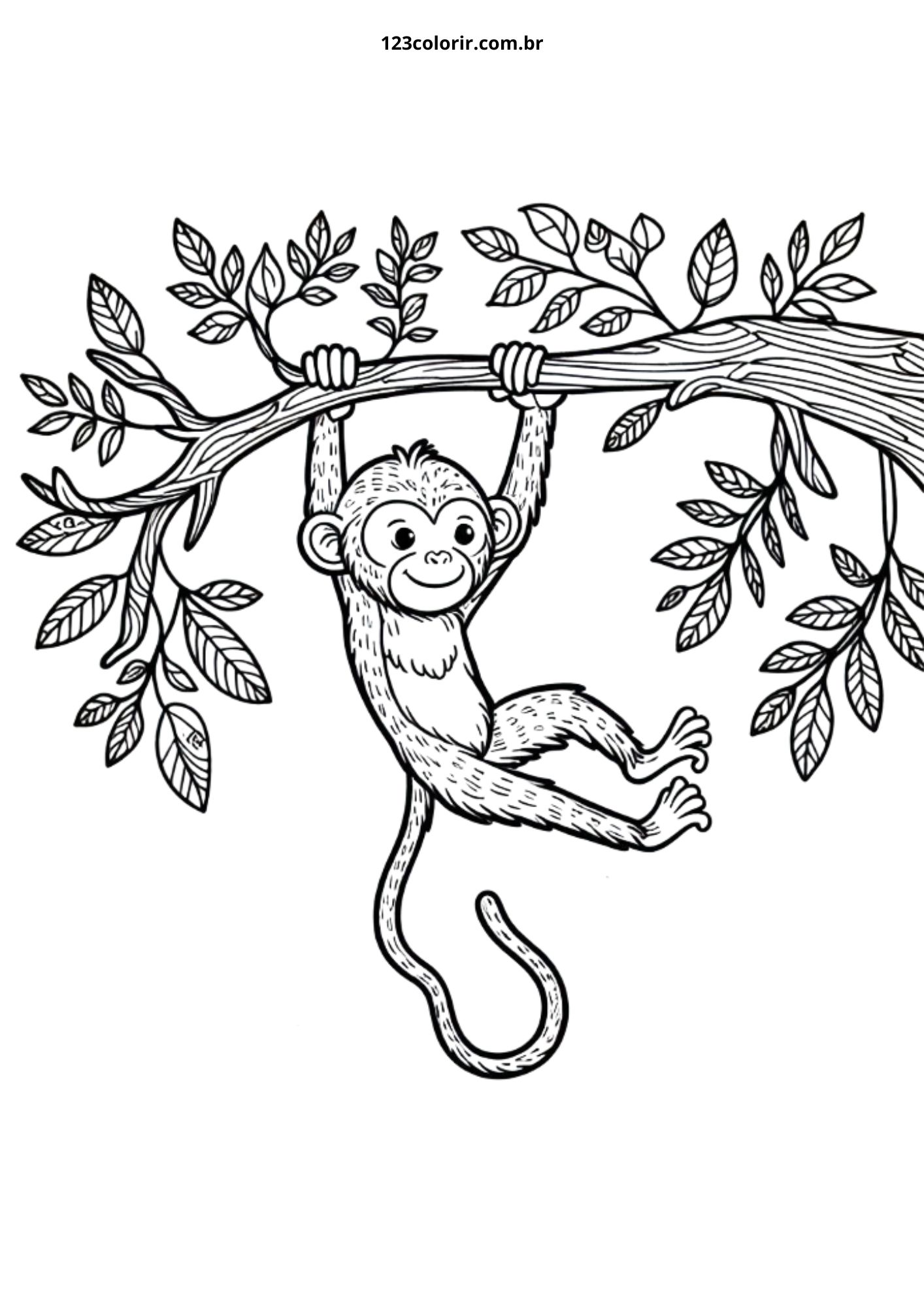 desenho de macaco para crianças