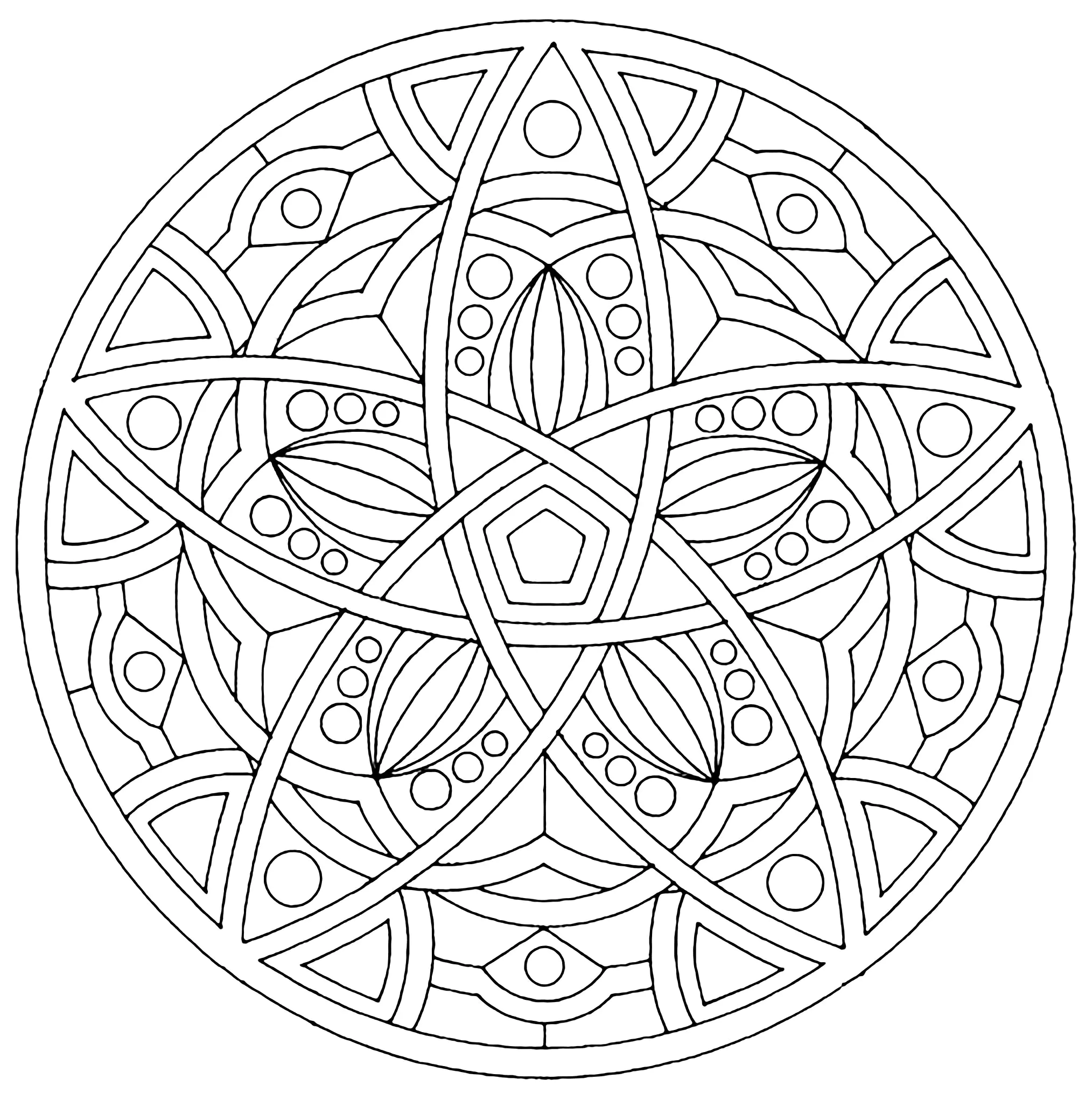 mandalas geométricas para colorir