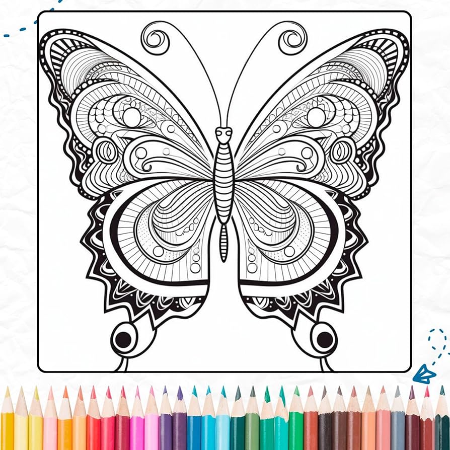 mandala borboleta para colorir grátis