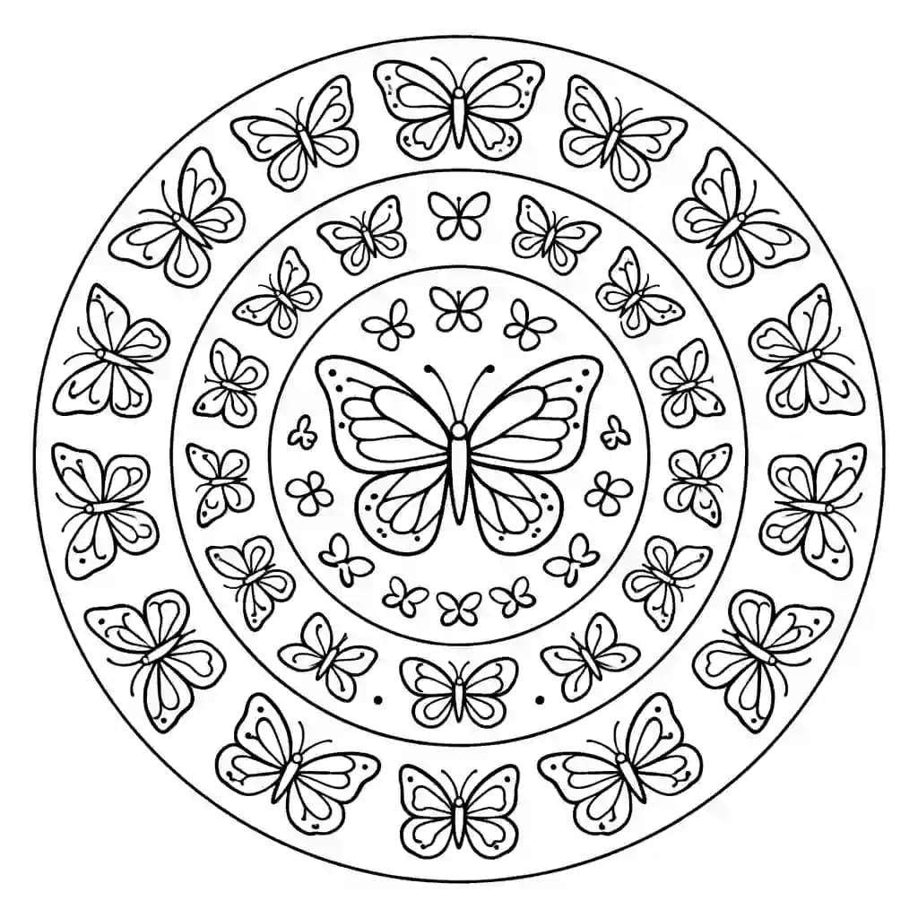 download mandala borboleta para pintar