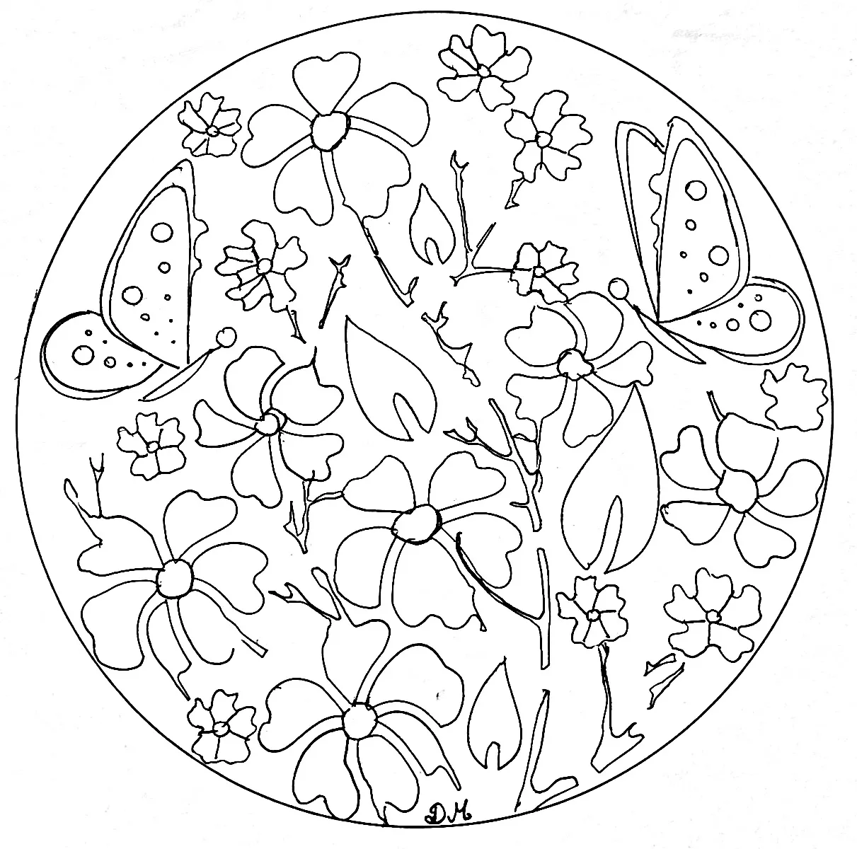 riscos de mandala borboleta
