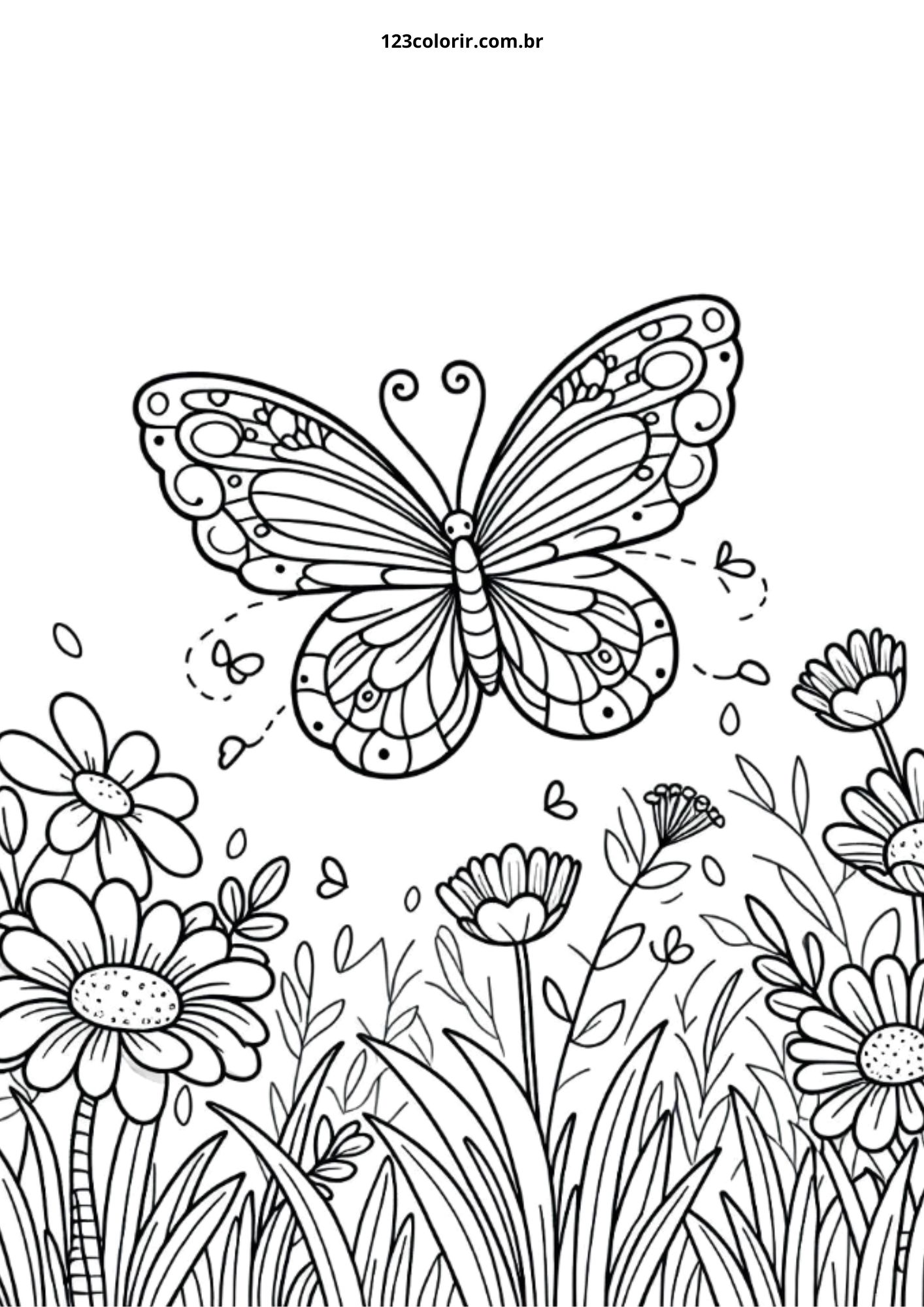 desenho de mandala borboleta para imprimir