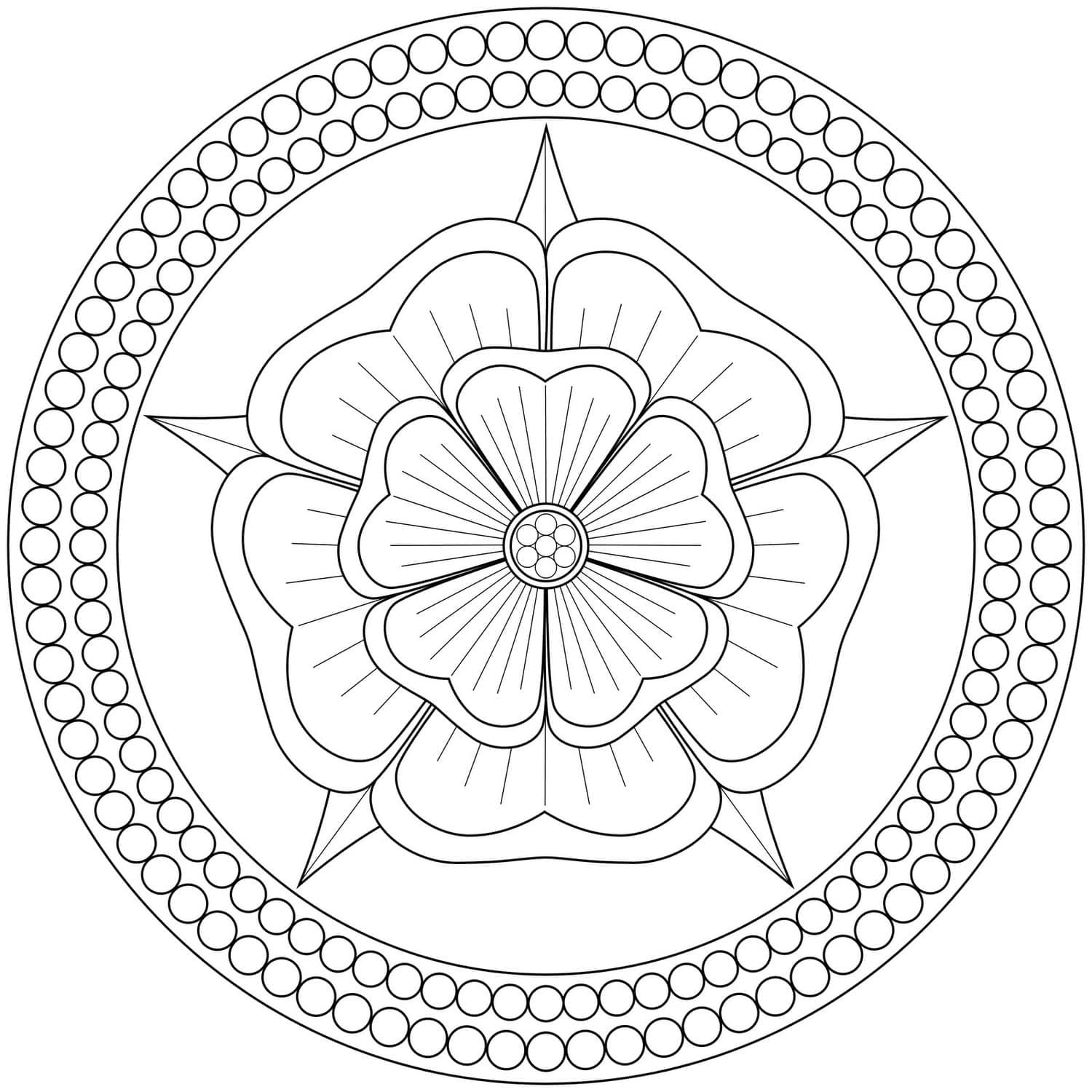 mandala de flores para imprimir