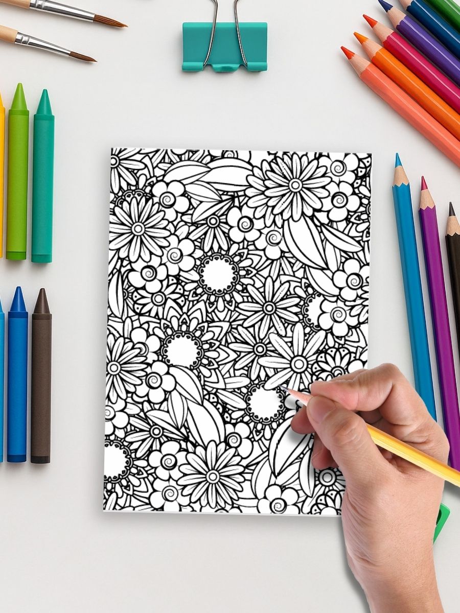 desenhos de flores para colorir
