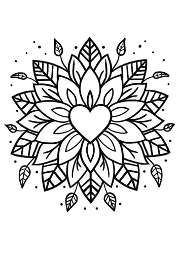 livro de colorir mandala flor