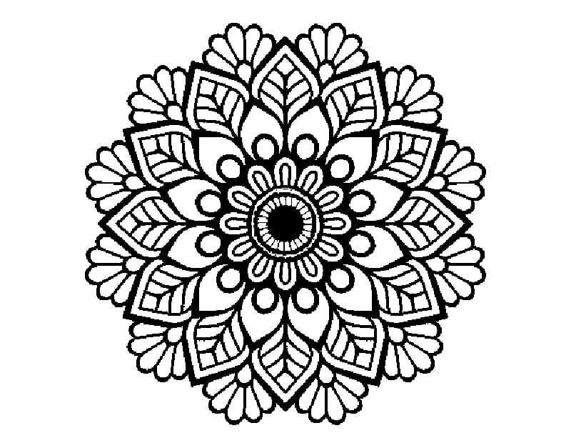 mandala geométrica de flor