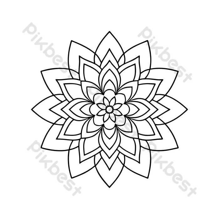 desenho de flor com mandala