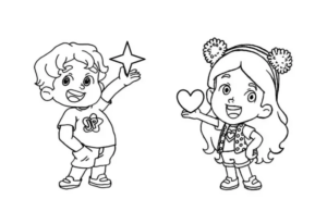 personagens maria clara e jp para pintar
