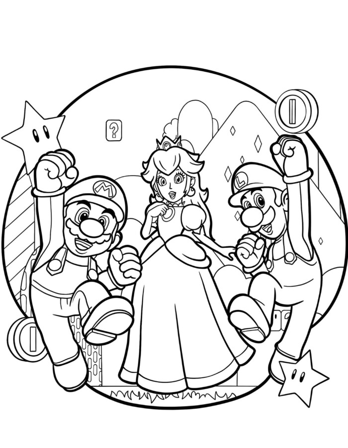 desenhos do Mario para pintar