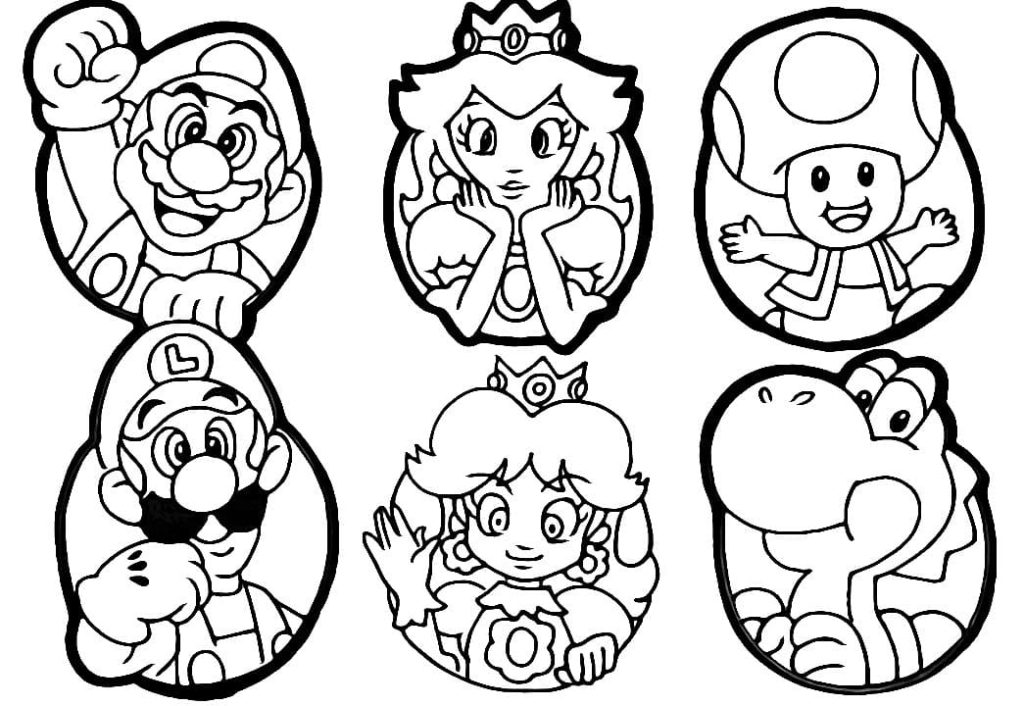 materiais para colorir Mario