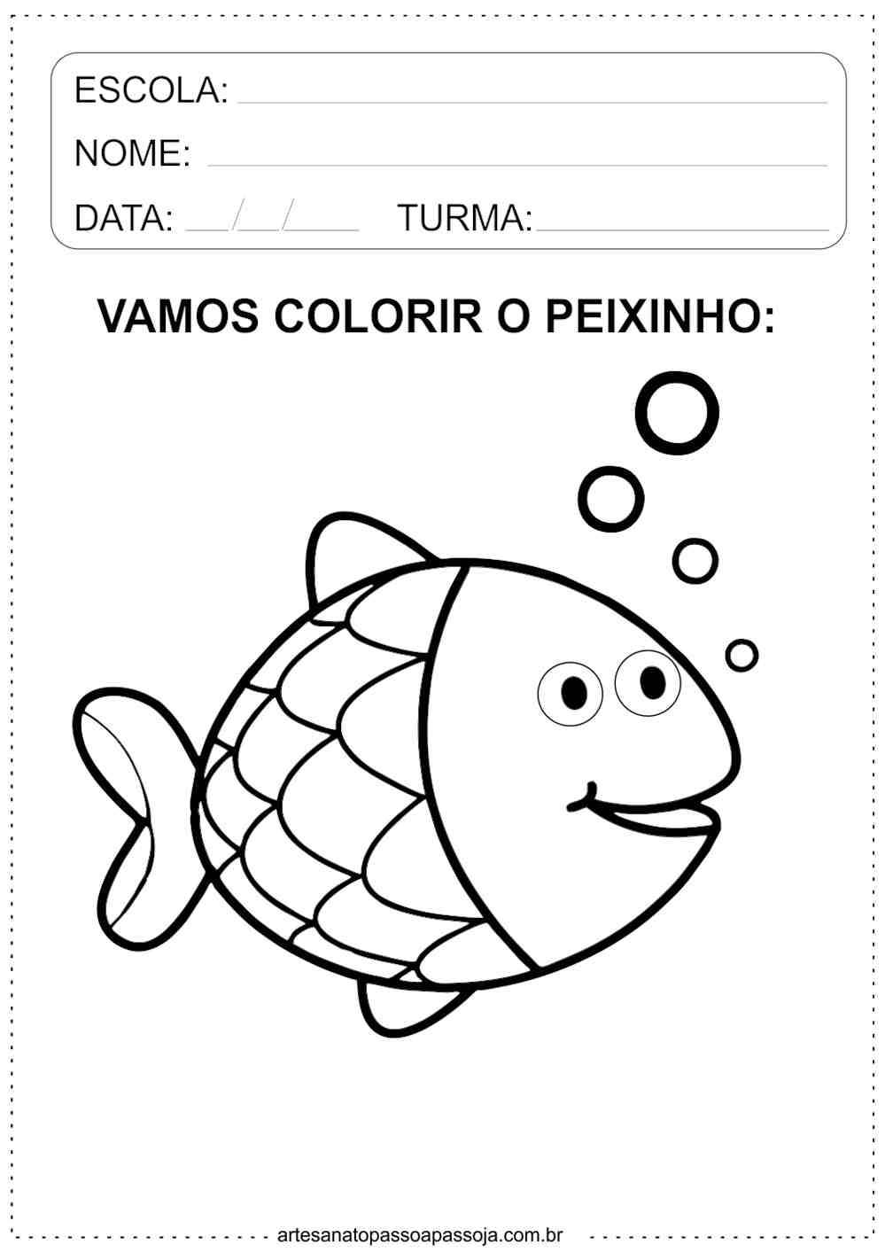atividade de coordenação motora fina maternal colorir