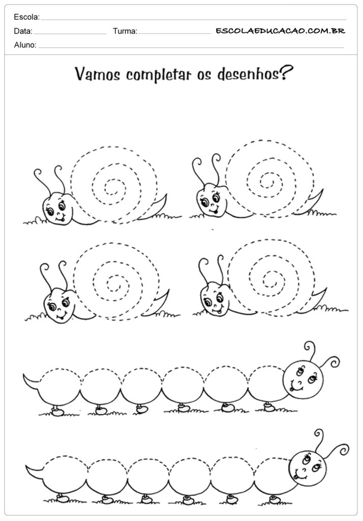 desenhos simples para crianças pequenas