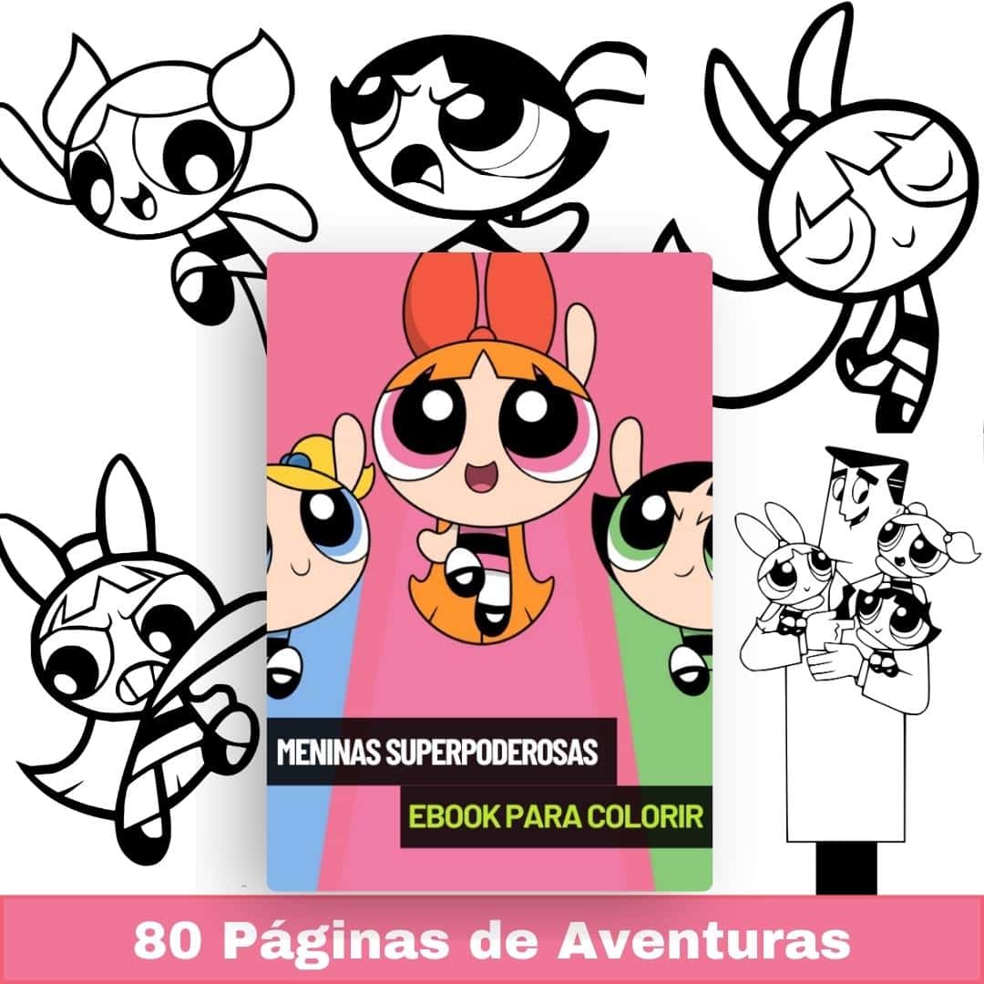 folhas para ligar os pontos Meninas Superpoderosas