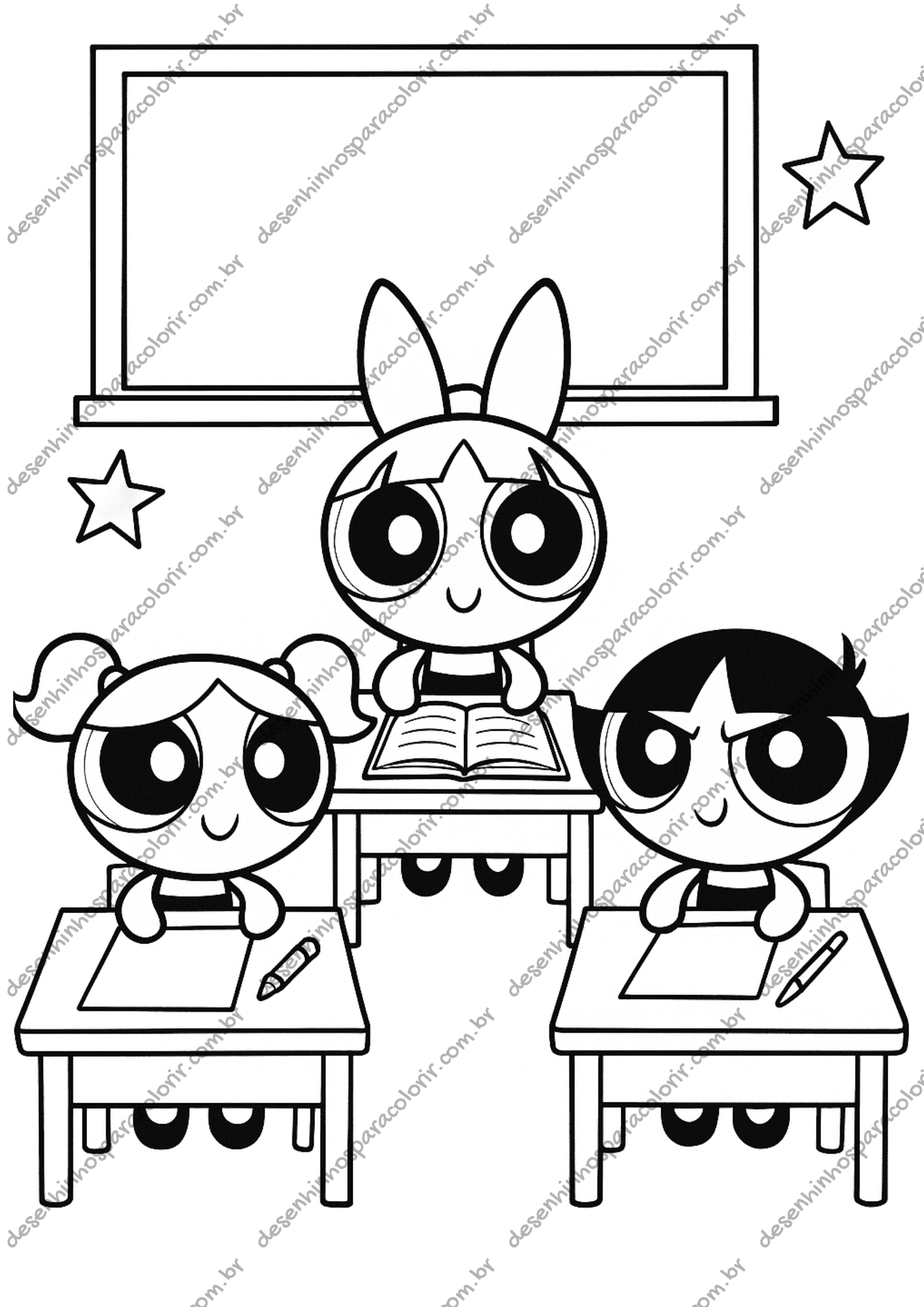 imagens de vilões Meninas Superpoderosas para colorir