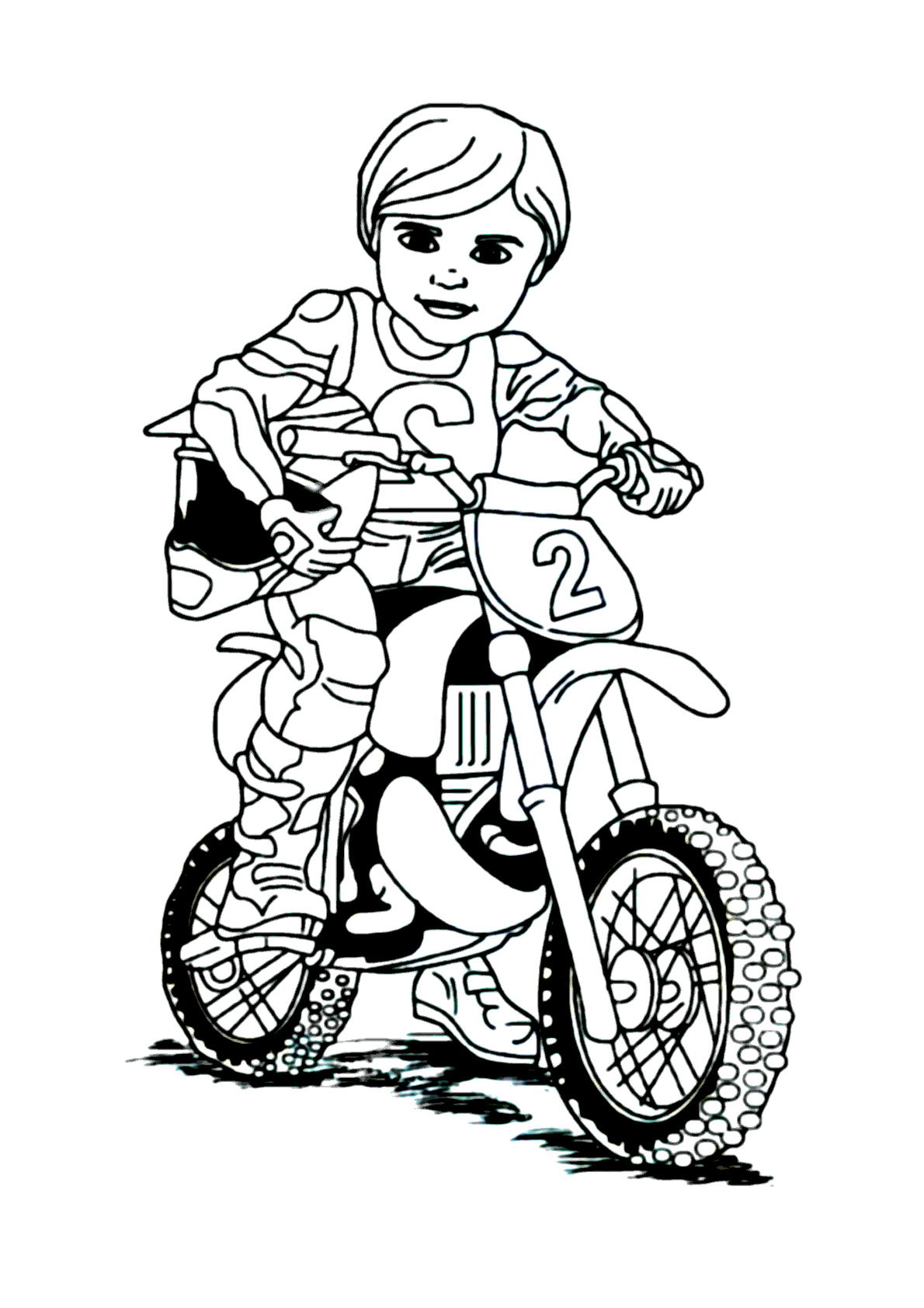desenho para colorir menino detalhado