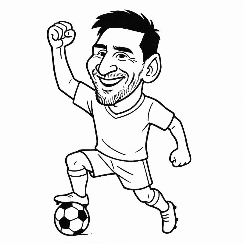 colorir messi fácil