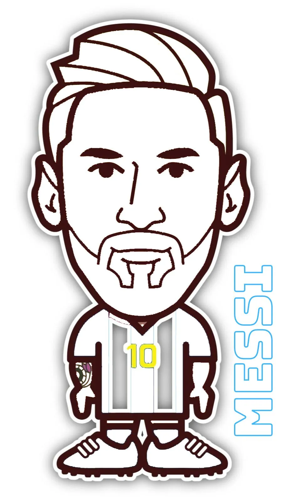 colorir messi fácil