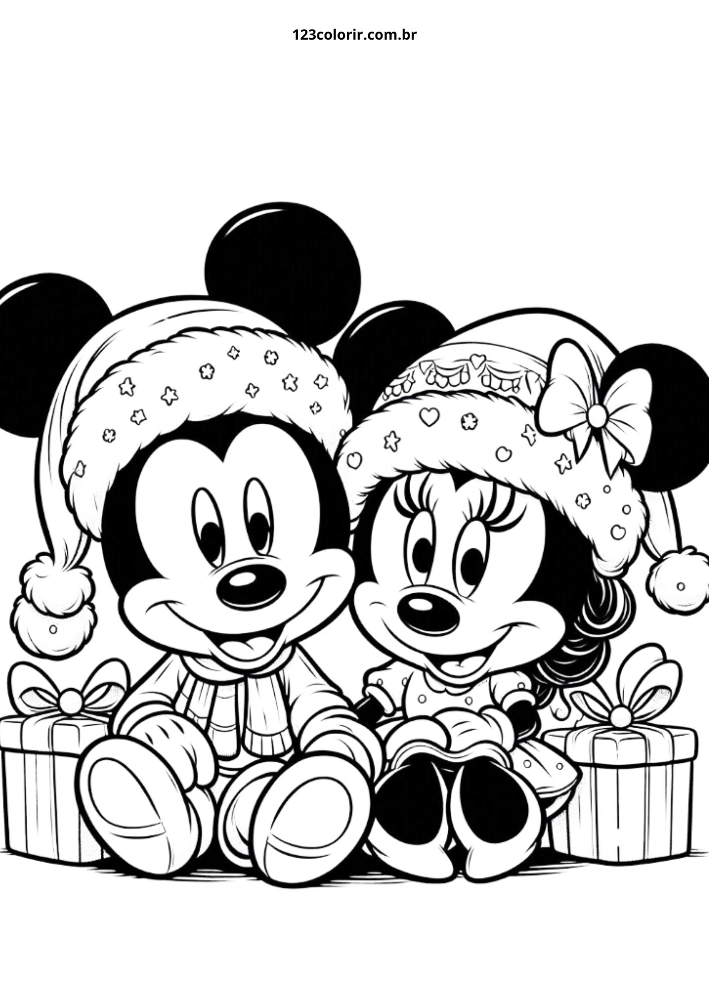 mickey e minnie para pintar