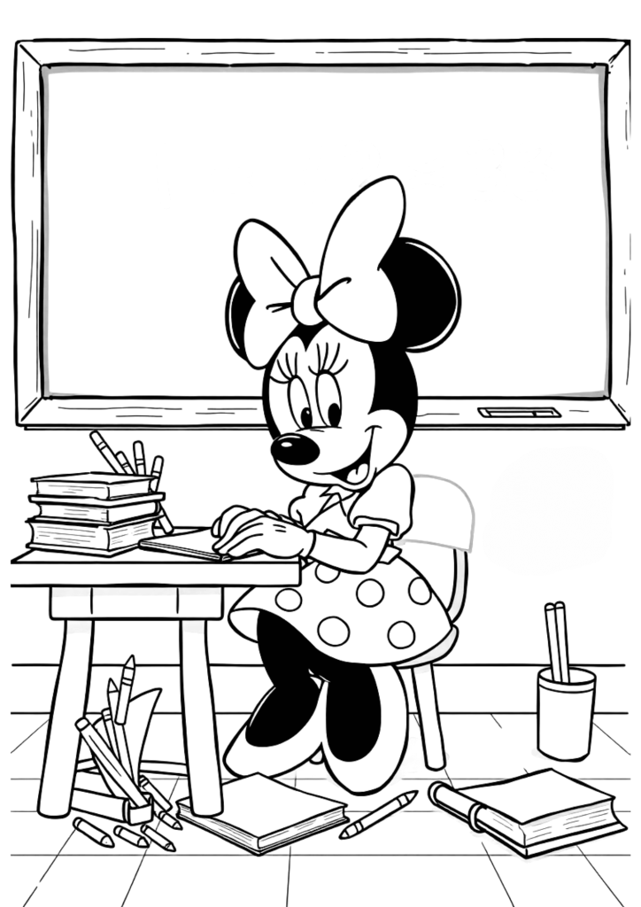 desenhos animados mickey e minnie para colorir