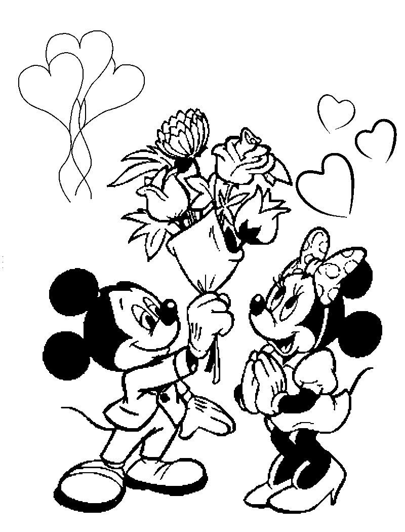 desenhos de aniversário mickey e minnie para colorir