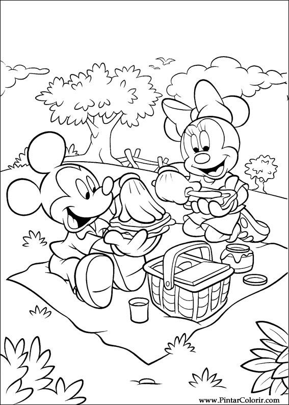 páginas para colorir mickey e minnie