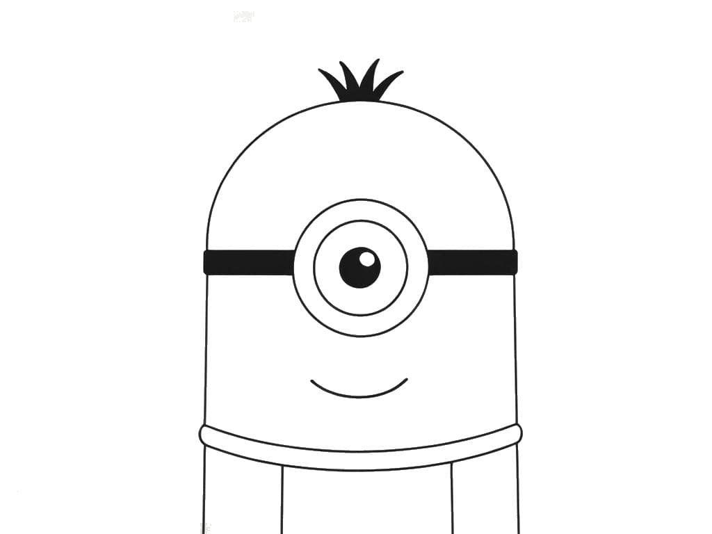 minion roxo para colorir