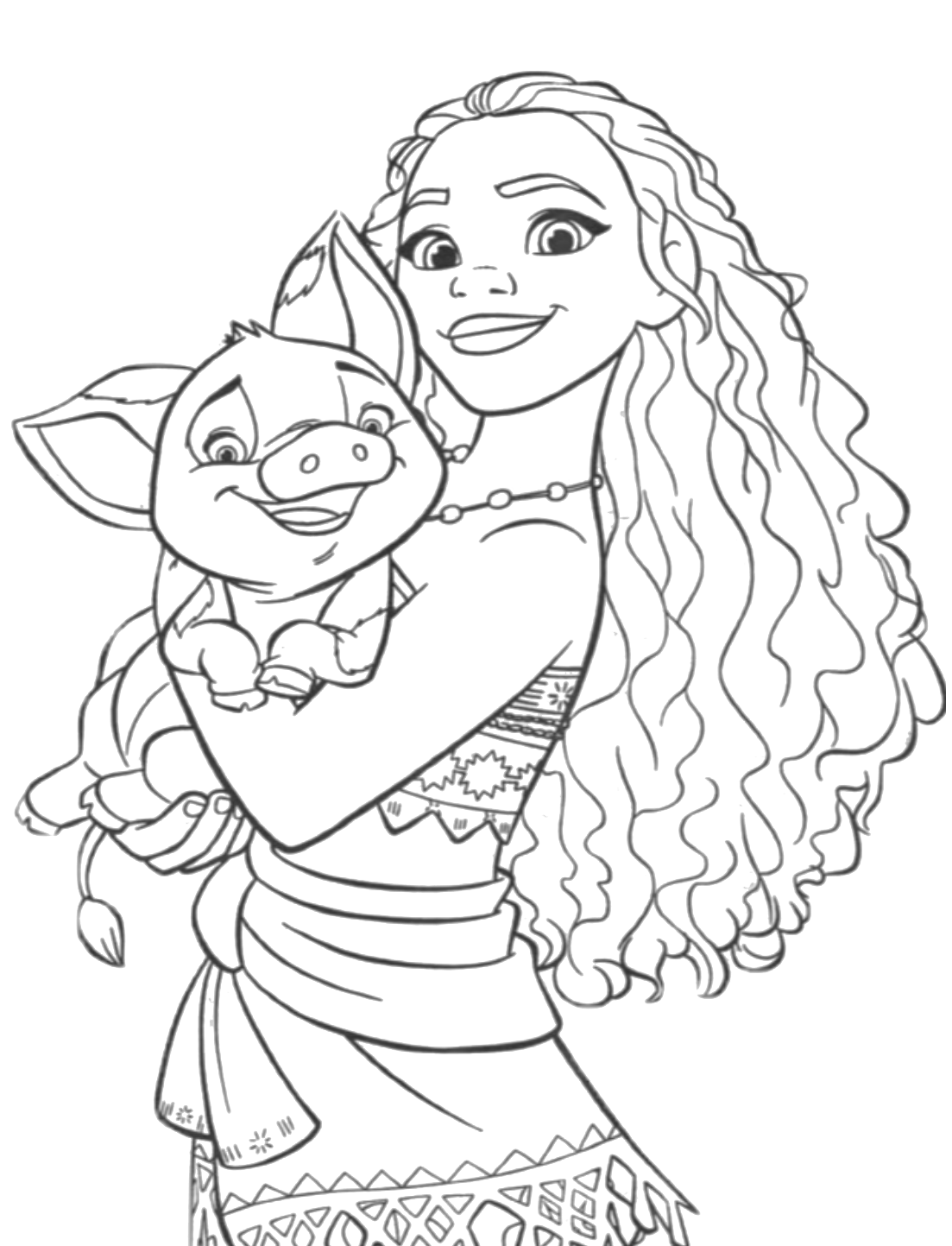 desenho moana para imprimir