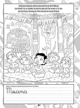 desenhos moana e maui para colorir