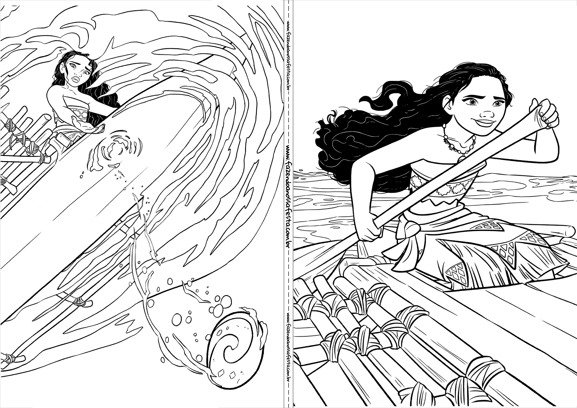 livro de colorir moana