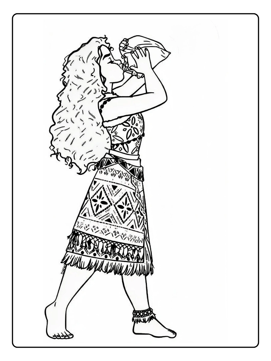 desenho moana para imprimir