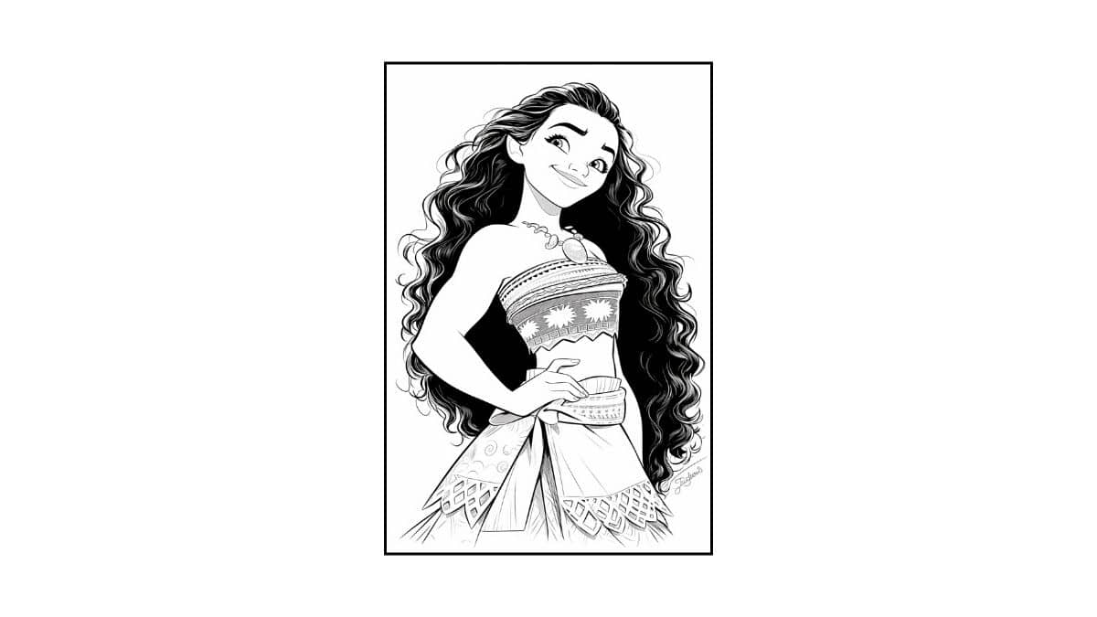 desenho moana para imprimir