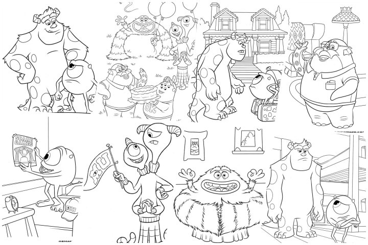 Cores para pintar Sully Monstros S.A.