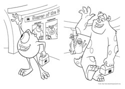 Desenhos para imprimir Monstros S.A. Mike Wazowski