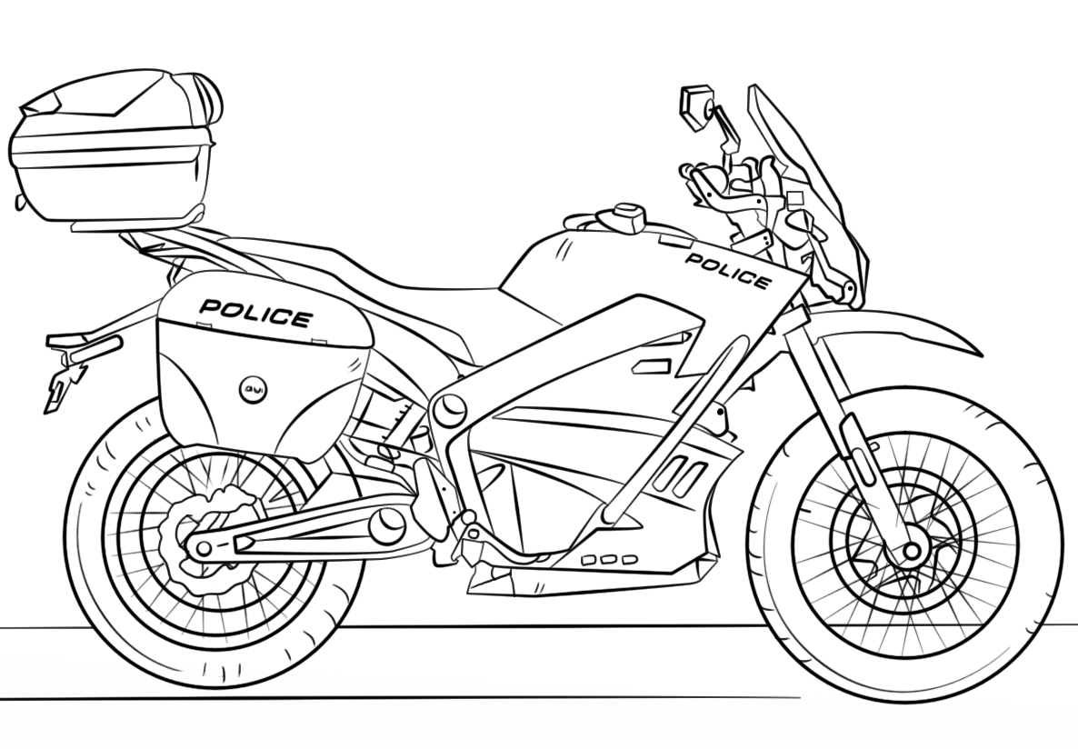 motos para colorir grátis