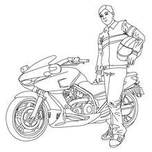 colorir moto policial