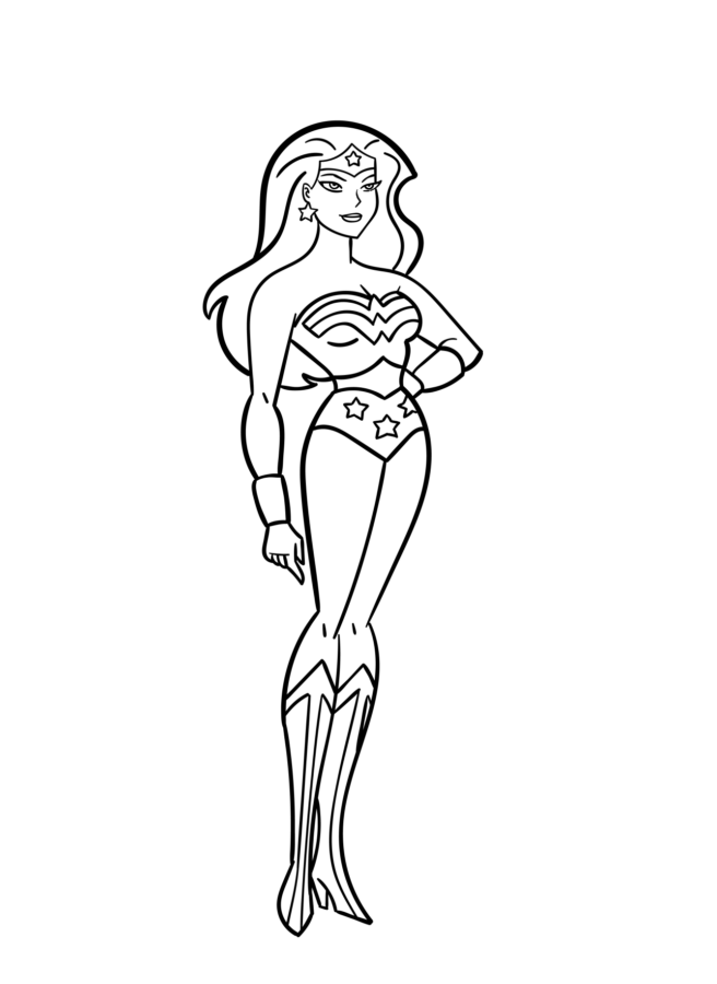 desenho da mulher maravilha para imprimir