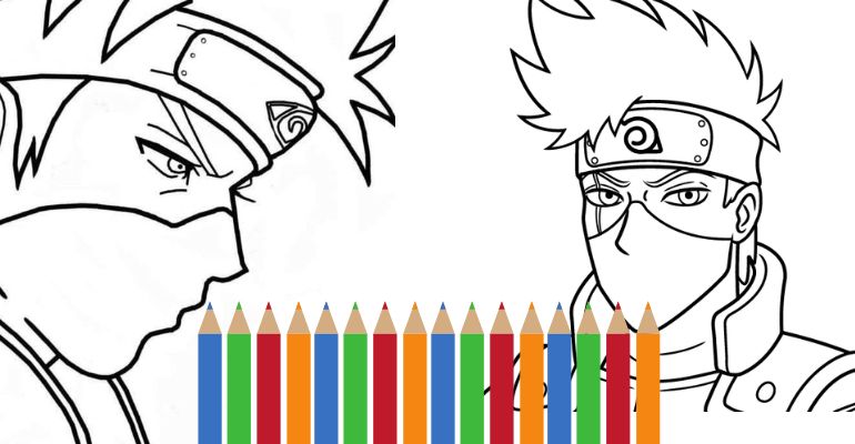 desenhos do naruto para colorir kakashi