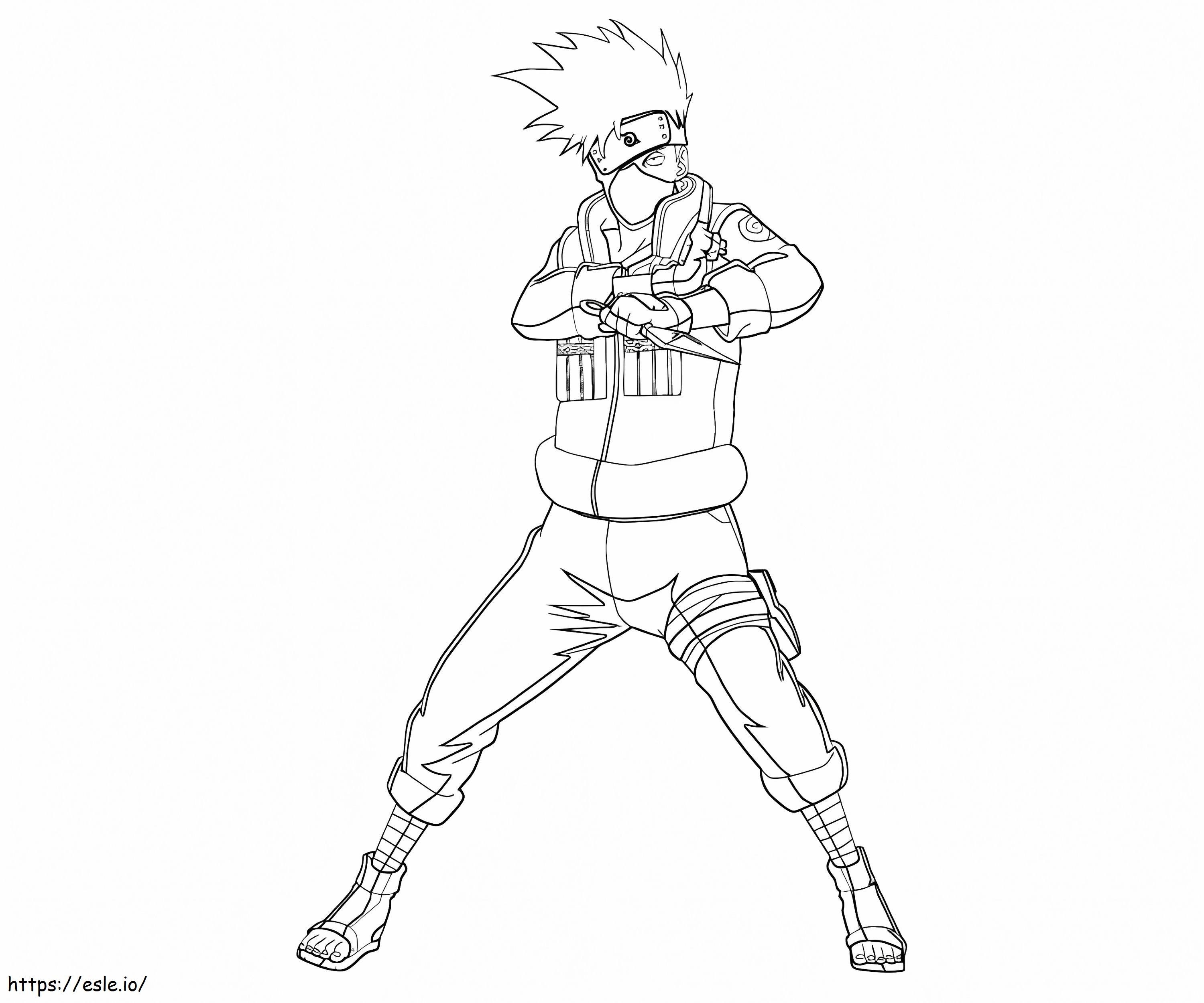 kakashi jounin para colorir