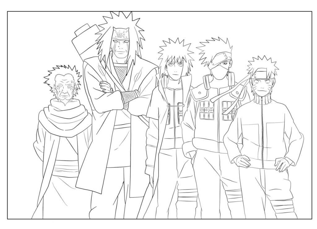 kakashi sharingan para colorir