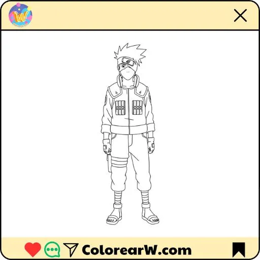 kakashi hatake para colorir