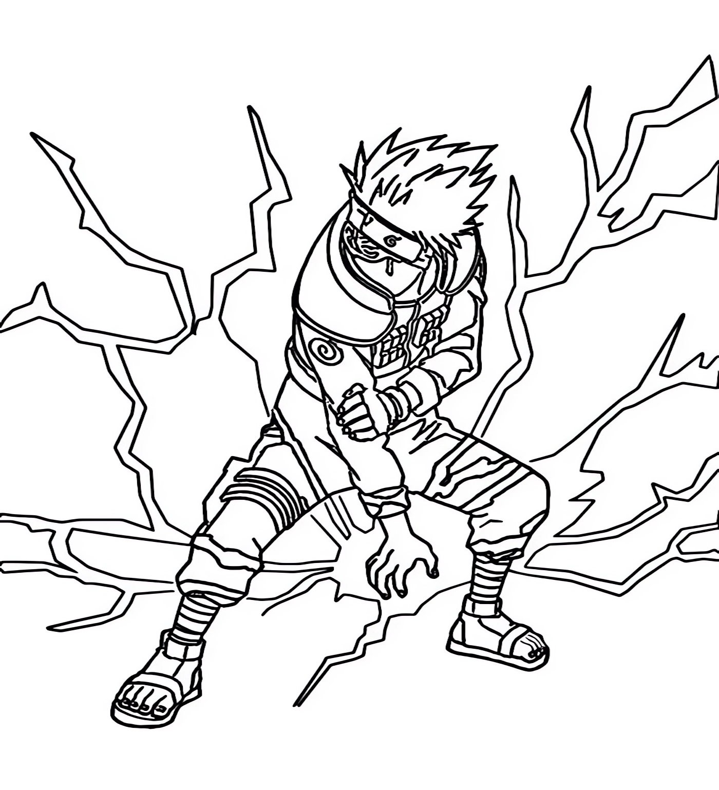 kakashi sharingan para colorir